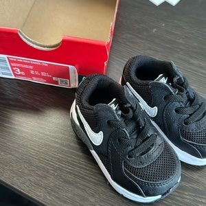 Nike air max for baby! Size 3C. Classic black, white colors.